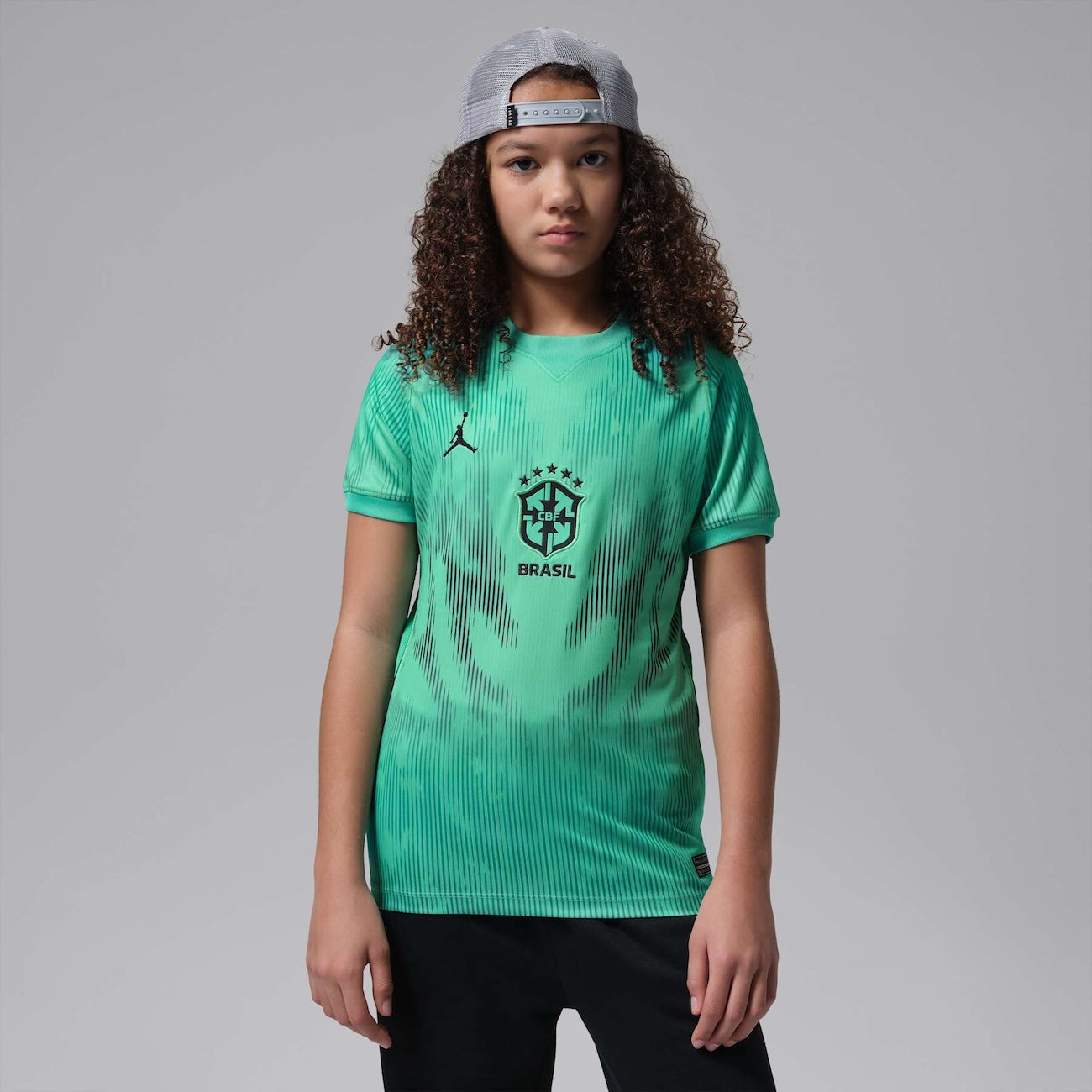 Camisa de Goleiro Brasil Jordan II 2026/27 Torcedor Pro Infantil 7 - 15 Anos